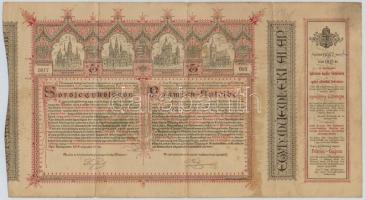 Budapest 1909. "Magyar Jelzálog Hitelbank" nyeremény-jegye szárazpecséttel és bélyegzéssel...