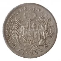 Peru 1912. 1/2D Ag T:2
Peru 1912. 1/2 Dinero Ag C:XF