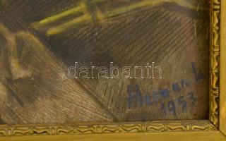 Herman Lipót (1884-1972): Kossuth Lajos. Színezett, rézkarc, papír, utólagos jelzéssel, körbevágva, ...