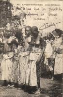Afrique Occidentale, Jeunes Félicheuses / African folklore, nude woman