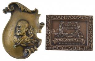 4db-os vegyes plakett tétel, közte 1964. "Országos Magyar Bányászati és Kohászati Egyesület&quo...