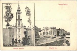 1909 Szentendre, Szerb ortodox püspöki templom, püspöki lak. Kiadja Wuits István (ázott / wet damage)