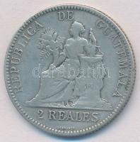 Guatemala 1895. 2R Ag T:2- Guatemala 1895. 2 Reales Ag C:VF