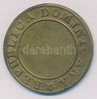 Dominikai Köztársaság 1848. 1/4r sárgaréz T:2
Dominican Republic 1848. 1/4 Real brass C:XF