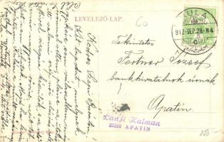 1912 Kula, Ferencz csatorna, vontató gőzhajó. W.L. Bp. 646. / river channel, towing steamship