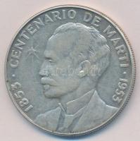 Kuba 1953. 1P Ag Jose Marti T:2 Cuba 1953. 1 Peso Ag Jose Marti C:XF Krause KM#29