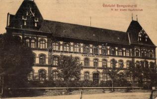 1908 Beregszász, Berehove; M. kir. állami főgimnázium. Auer K. és Kovács K. kiadása / grammar school