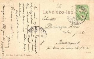 1908 Beregszász, Berehove; M. kir. állami főgimnázium. Auer K. és Kovács K. kiadása / grammar school