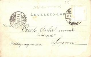 1898 Körmend, Evangélikus templom, Hotel Korona szálloda, Batthyány kastély. Körmendi könyvnyomda ki...