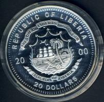 Libéria 2000. 20$ Ag "Amerika története-A nagy gazdasági világválság" T:PP