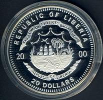 Libéria 2000. 20$ Ag "Sárkány éve" T:PP