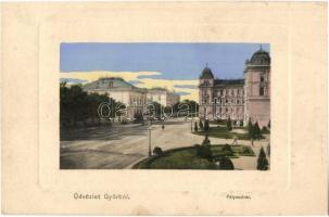 1911 Győr, Pályaudvar, vasútállomás. Kiadja Nitsmann József (apró szakadás / tiny tear)