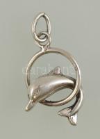 Ezüst(Ag) delfin medál, jelzett, h: 2,8 cm, nettó: 2,1 g