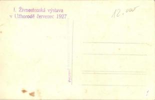 1927 Ungvár, Uzshorod, Uzhorod; I. Kereskedelmi Kiállítás, Alfred Vlachynsky rum és likőrgyáros pils...