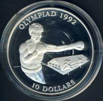 Salamon szigetek 1992. 10$ Ag "Olimpia-boksz" T:PP