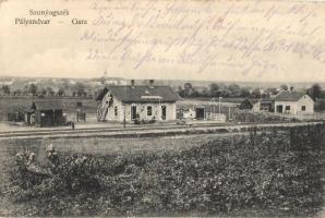 Szunyogszék, Szunyogszeg, Dumbravita, Tiutar; vasútállomás. Johann Barthelmie / Gara / Bahnhof / railway station