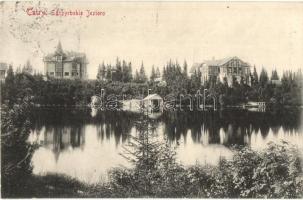 1910 Tátra, Magas Tátra, Vysoké Tatry; Szczyrbskie Jezioro / Csorba tó, nyaraló, szálloda / Strbské pleso / lake, hotel, villa