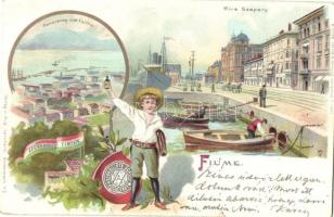 1901 Fiume, Rijeka; Riva Szapáry, Leonhardis Tinten advertisement card. Verlag von Aug. Leonhardi, litho
