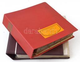 Használt éremtartó album tétel, 2db kis- és 1db nagyalakú gyűrűs éremtartó, berakólapokkal + 1db kis...