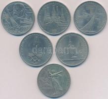 Szovjetunió 1975-1980. 1R Cu-Ni (6xklf) forgalmi emlékérmek T:2
Soviet Union 1975-1980. 1 Ruble Cu-...