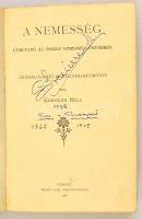 Kempelen Béla: A nemesség. Útmutató az összes nemességi ügyekben. Genealogiai és heraldikai kéziköny...