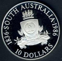 Ausztrália 1986. 10$ Ag "Dél-Ausztália 150. évfordulója" T:PP