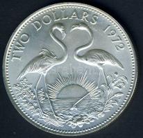 Bahama szigetek 1972. 2$ Ag "Flamingó" T:1