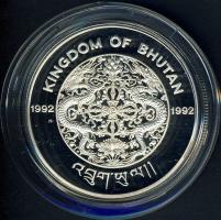 Bhután 1992. 300N Ag "Olimpia-boksz" T:PP