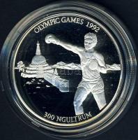 Bhután 1992. 300N Ag "Olimpia-boksz" T:PP