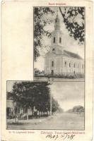 1907 Tiszaszentmiklós, Ostojicevo; Szerb ortodox templom, Wolff Zsigmond üzlete és saját kiadása / Serbian Orthodox church, publishers shop (EK)