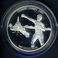 Bhután 1992. 300N Ag "Olimpia-boksz" T:PP