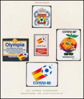 Magyar és spanyol 15 db levélzáró labdarúgás témában (7 db + 2 négyestömb)