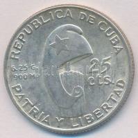 Kuba 1953. 25c Ag "Jose Marti születésének 100. évfordulója" T:2
Cuba 1953. 25 Centavos A...