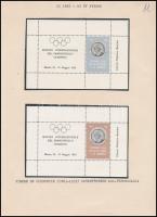 1963 4 db Coubertin emlékív