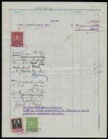 1928 Bp., Farkasvölgyi-féle Villamossági és Műszaki részvénytársaság fejléces számlája okmánybélyege...