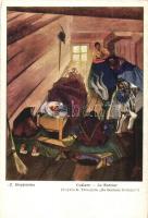 Guslarz / Polish folklore art postcard. Malarstwo Polskie. Wys. Galeriea Polska 936. s: Z. Stryjenska