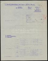 1928 Bp. VI., Tauril Pneumatik Rt. díszes fejléces számlája, a gyár látképével