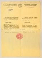1944 Svájci követség menlevele (Schutzpass) magyar zsidó személy részére / Swiss consulate Schutzpass, protective document for Hungarian Jew