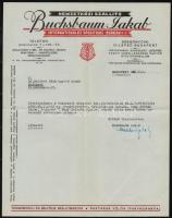 1942 Bp.V., Buchsbaum Jakab nemzetközi Szállító fejléces levélpapírjára írt levél