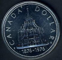 Kanada 1976. 1$ Ag "Parlamenti könyvtár" T:1-/2+