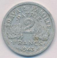 Franciaország / Vichy-kormány 1943. 2Fr Al T:2- France / Vichy State 1943. 2 Francs Al C:VF