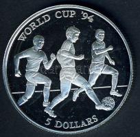 Cook szigetek 1991. 5$ Ag "Labdarúgó VB" T:PP