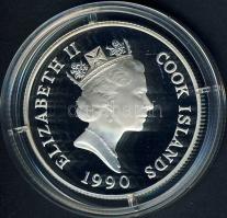 Cook szigetek 1990. 10$ Ag "Olimpia-futás" T:PP