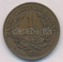 Dán-Nyugat India 1868. 1c Br "IX. Keresztély" T:2 kis ph.
Danish West Indies 1868. 1 Cent...