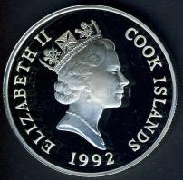 Cook szigetek 1992. 10$ Ag "Labdarúgó VB" T:PP