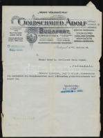 1949 Bp. VII., Goldschmied Adolf díszes fejléces levélpapírjára írt levél