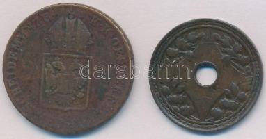 Vegyes: Ausztria 1816A 1kr Cu + Kína 1916. 1/2c (1/2f) Br T:2-,2
Mixed: Austria 1816A 1 Kreuzer Cu ...