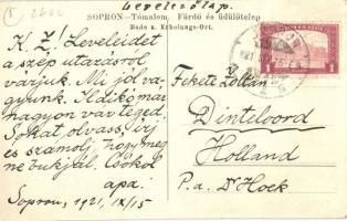 1921 Sopron, Tómalom fürdő és üdülőtelep. photo