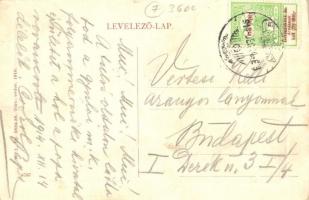 1914 Gyula, Békésmegyei takarékpénztár egyesület, Fábián L. üzlete. W.L. Bp. 6534-35