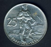 Csehszlovákia 1954. 25K Ag "10. évforduló..." T:1-/2